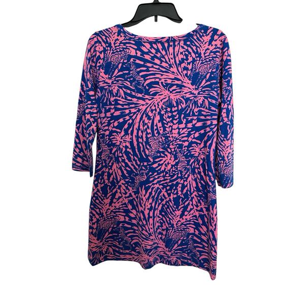 Lilly Pulitzer pink & blue zebra print above the knee dress size M - Picture 3 of 8